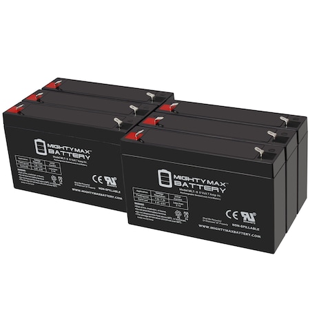 6V 7Ah SLA Battery Replacement For PW0606.5 - 6PK